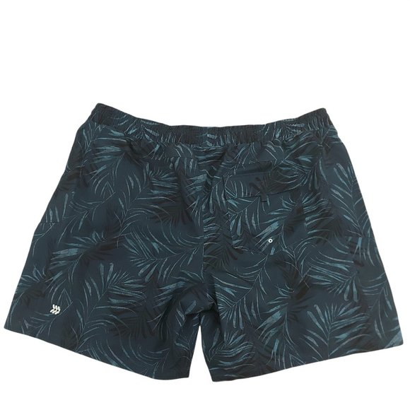 All In Motion Board Shorts Mens XL Green Tropical Print Summer Beach Outdoor - Picture 2 of 9